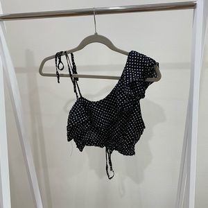 Black & white crop top